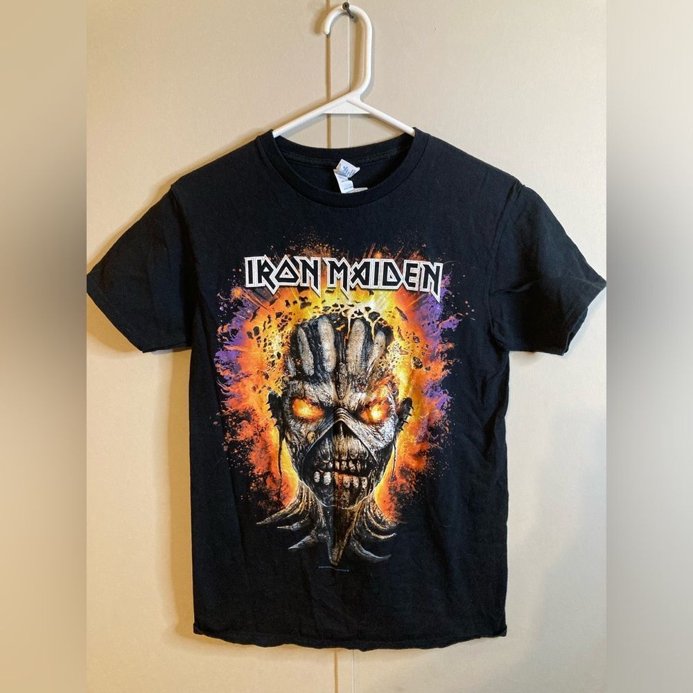 Iron Maiden Book of Souls Tour Shirt Unisex S Black Eddie Exploding Head Tee
